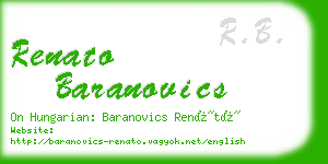 renato baranovics business card